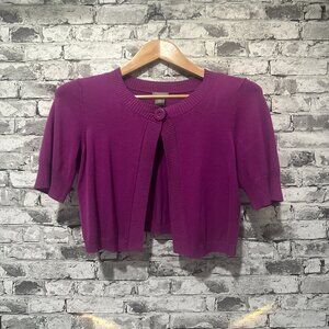 EUC Ann Taylor Petite Women's Cropped Cardigan Sweater Size Medium (Petite)